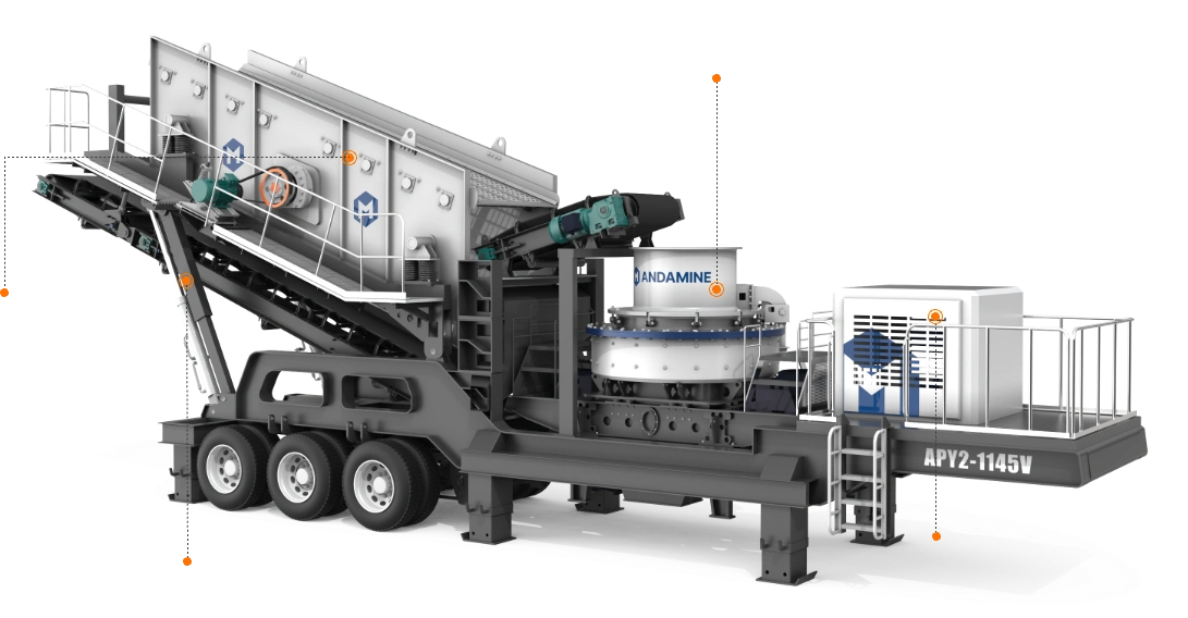 mobile sand making machine parts