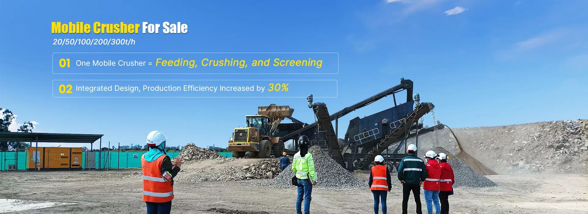 Mobille crusher plant banner
